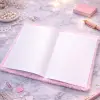 21 cm 150 sayfa Defter Kalpli Pembe Peluş