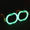 12 Adet Karanlıkta Parlayan Neon Fosforlu Elma Gözlük Seti