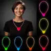 Kolye Karanlıkta Yanan Glow Stick Kalp Şekilli 6 Renk 6 Adet