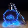 10 cm Cam Karışık Modellerde Kristal Işıklı Anahtarlık