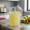 Beyaz Plastik Karıştırıcılı Sürahi