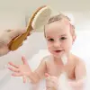 Ahşap Keçi Kılı Organik Bebek Banyo Tarağı