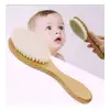 Ahşap Keçi Kılı Organik Bebek Banyo Tarağı