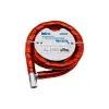 22 mm Ölçülü Kırmızı Motor Bisiklet Kilidi x 150 cm