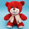25 cm Oyuncak Kırmızı Peluş Atkılı Ayıcık