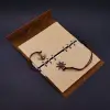 Kalem Seti Kırmızı Pusula Tasarım Deri Defter Ve Touchpen