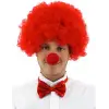 Kullanıma Uygun Kırmızı Renk Kıvırcık Afro Palyaço Seti