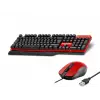 Ofis Kullanımına Uygun Klavye Ve Mouse Seti Kırmızı Siyah HD861K