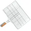 Kullanıma Uygun Küçük Mangal Izgarası 35x20 cm Ahşap Saplı