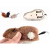 7 cm siyah Kullanıma Uygun Kurmalı Fare Kedi Eğitim Oyuncağı