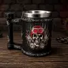 Bardak Kuru Kafa Motorcu Tasarımlı Metal Kupa