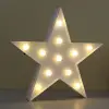 28x28 cm 2 adet Led Işıklı Beyaz Yıldız Gece Lambası