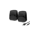 Hoparlör Masaüstü 1+1 USB + 3.5mm Siyah