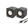 Hoparlör Masaüstü 1+1 USB + 3.5mm Siyah