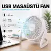 Kullanıma Uygun Masaüstü Mini USB Fan PVC Gövdeli 360° ayarlı