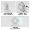 Kullanıma Uygun Masaüstü Mini USB Fan PVC Gövdeli 360° ayarlı