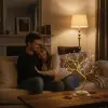 Kablosuz Kullanıma Uygun Masaüstü Peri LED Ağaç Lamba
