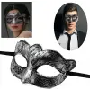 Maske Maskeli Balo Antik Gri Gümüş Eskitilmiş Balo Venedik