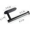 Metal Mat Siyah Kendinden Yapışkanlı Tuvalet Kağıtlığı