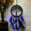 Ahşap Mavi İncili Hayat Ağacı Dream Catcher