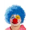 Kullanıma Uygun Mavi Renk Kıvırcık Afro Palyaço Seti