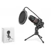 Masan Kullanımına Uygun ME4Usb Profesyonel Rgb Mikrofon 48 Khz / 16 Bit Çok Yönlü Type C Siyah