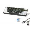 1.5 Metre Mekanik Rgb Klavye Blue Switch Siyah Beyaz MF1701BW