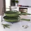 Siyah Kullanıma Uygun Metal Tava Organizeri