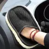 Cam Mikrofiber Yün Araba Yıkama Eldiveni Çizmez ve Yüksek Emici
