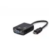 Kompakt Hdmi To Vga Ses Çıkışlı Görüntü Dönüştürücü Siyah