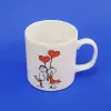 8 X 10 Cm Seramik Bardak Mutlu Çift Temalı Kupa