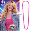 Kolye Neon Pembe Boncuk 80 cm Retro 80’ler 90’lar Parti Aksesuarı