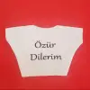 Oyuncak Özür Dilerim Yazılı Peluş Ayı Tişörtü