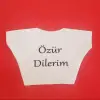 Oyuncak Özür Dilerim Yazılı Peluş Tişörtü