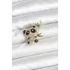 Pirinç Panda tasarım Broş