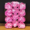 8 cm Kullanıma Uygun Pembe Kalpli Tül Kese