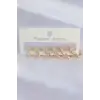 Küpe Seti Pirinç Gold Renk Kalp Model