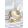 Kadın Bileklik Pirinç Gold Renk Levha Model