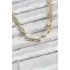 Kadın Kolye Pirinç Gold Renk Tifani Model
