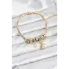 Kadın Bileklik Pirinç Gold Renk Tinkerbell Charmlı