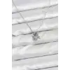 Kadın Kolye Pirinç Gümüş Renk Minimal Charmlı