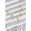 Kadın Kolye Pirinç Minimal Messika Model Zirkon Taşlı