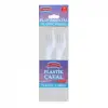 Kullanıma Uygun Plastik Çatal Seti 10lu Paket Beyaz Renk Kullan At Çatal