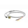 60Cm Ölçülü Power Jak Kablo Dc + Bnc Beyaz