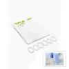 Plastik PVC Duş Perdesi Çift Kanatlı 12 Halkalı 90x180 cm