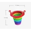 Metal Plastik Renkli 6 Kademeli Lavabo Süzgeci