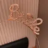 Kullanıma Uygun Rose Gold Renkli Taşlı “Bride” Gelin Tacı