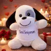 Kullanıma Uygun Seni Seviyorum Tişörtlü Sevimli Benekli Peluş Köpek