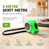 5 Metre Ölçülü Şerit Metre Uzunluk Manyetik Uç