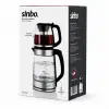 Kullanıma Uygun Sinbo 2si 1 Arada Çaycı Kettle 2.0L + 1.2L Kapasite Cam Gövde